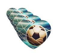 Goal Soccer Car Air Fresheners 4 Pcs Heart Shape Hanging Car Air Freshener Fragrance Scented Cards Auto Mirror Pendant Aromatherapy Tablets For Car Home Office Closet Bathroom