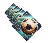 Goal Soccer Car Air Fresheners 4 Pcs Square Hanging Car Air Freshener Fragrance Scented Cards Auto Mirror Pendant Aromatherapy Tablets For Car Home Office Closet Bathroom