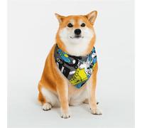 Goal Time Pattern Dog Bandanas, Comfortable Cotton Triangle Bibs Scarfs for Dogs Or Cats, Cute Pet Kerchief for Small Medium Large Dogs-Medium