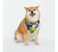 Goal Time Pattern Dog Bandanas, Comfortable Cotton Triangle Bibs Scarfs for Dogs Or Cats,Cute Pet Kerchief for Medium Large Dogs-Large