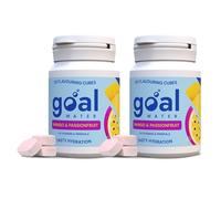 GOAL Water Flavoured Hydration Tablets with Vitamins and Electrolytes - Water Flavouring Drops - Multivitamin Effervescent - Zero Sugar - Vitamin B, C, D, E, Zinc (Mango & Passionfruit | 60 Tablets)