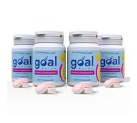 GOAL WATER, Flavoured Hydration Tablets with Vitamins and Electrolytes - Water Flavouring Drops - Multivitamin Effervescent - Zero Sugar - Vitamin B, C, D, E, Zinc (Mango & Passionfruit - 120 tablets)