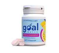 GOAL WATER, Water Flavouring Drops, 30 Tablets for 15L Drink, Flavoured Hydration Tablets with Vitamins and Electrolytes, Effervescent, Zero Sugar, Vitamin B, C, D, E, Zinc (Mango & Passionfruit)