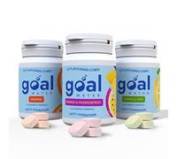 GOAL WATER, Water Flavouring Drops, 90 Tablets for 45L Drink, Flavoured Hydration Tablets with Vitamins and Electrolytes, Effervescent, Zero Sugar (Mango & Passionfruit, Orange, Lemon & Lime)