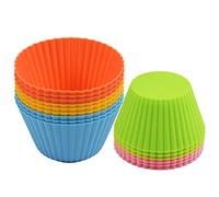 Goalfly 15pcs Silicone Muffin Cases (9cm), Large No-Stick Silicone Cupcake Cases, Reusable Muffin Cases for Baking Suitable for Cake Balls, Muffins, Cupcakes and Candies