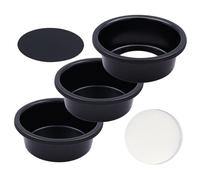 Goalfly 4 Inch Cake Tin, Round Cake Tin Mould with Removable Bottom, Cake Baking Pan Set of 3, 100 Pcs Baking Parchment Circles