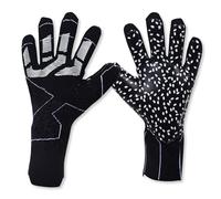 Goalie Gloves, Goalkeeper Gloves with 3 MM Latex Palm, Adult/Kids Football Gloves, Available In Sizes 7/8/9/10 Ideal For Athletes And Beginners Black 9