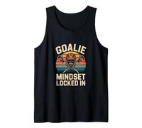Goalie Mindset Locked in Lacrosse Goalie Retro Tank Top