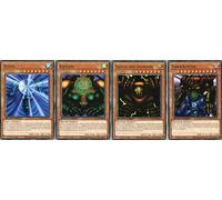 Goalkeeper Card Set - Goalkeeper + Kazejin + Suijin + Sanga of Thunder - Economy Set - Speed Duel - Commonset - German - Near Mint - with MZTCG Shipping Protection Yugioh