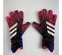 Goalkeeper Gloves, Professional Football Goalkeeper Gloves with Latex Palm, Kids Football Gloves, Breathable and Abrasion-resistant Features, Wrist Protection, Size 6/7/8/9/10(Color:Pink,Size:7Yards)