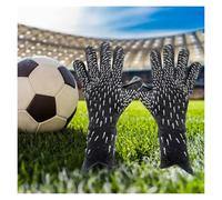 Goalkeeper gloves， With Finger Save and Double Wrist Protection, Perfect for Youth and Adults(Black,Size10)