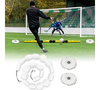Goalkeeper Training Equipment, 2.75m Single Line Deflector for Reflex & Agility Training, Goalkeeper Deflection Equipment with 2 Water Bag, Football Training Equipment Soccer Training Aids white