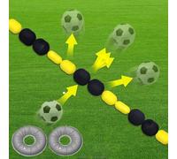 Goalkeeper Training Single Line Deflector, 2.5/4m Single Line Deflector For Reflex & Agility Training, Soccer Goalie Training Equipment With 2 Water Bag 4m