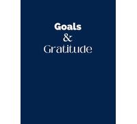 Goals & Gratitude Daily Journal: Navy Blue-Plain Cover