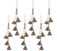 GOAMKERER 6 Pcs Witch Bells for Door Knob, Witchcraft Bells Door Knob Hanger Witch Bell Wind Chimes Hanging Bells with Rope for Witchy Room Home Decor Witchy Gifts