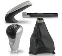 GoaMotors Pack of 3 Manual Gear Shift Knob 5 Speed with Leather Boot for Honda Civic 2006-2011, Replace #54102-SNA-A01, 54102-SNA-A02, for Honda Civic Manual Gear Shift Knob