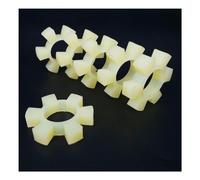 Goanilad 10pcs T-shaped Polyurethane Coupling Hexagonal Rubber Plum Blossom Pad(90mm)