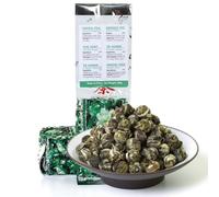 GOARTEA - Jasmine Dragon Pearls - 2Pcs 250g / Total 17.6oz Supreme Grade - Jasmine Pearl Green Tea - Chinese Green Tea Loose Leaf