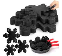 Goaste 18 Pack Pan Protectors, Larger & Thicker Felt Pan Separators for Stacking, 14/15.7/17.3 in 3 Sizes Pot Divider Pads, Cookware Protectors Set to Avoid Scratching or Marring Your Cookware, Black