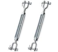 Goaste 2 Pack 1/2 Inch M12 Turnbuckle Hook, Hot Dipped Galvanized Steel Jaw and Jaw Turnbuckle, Heavy Duty Turnbuckle with 2205 lbs Working Load Limit for Tractor Sun Shades Cables Tent Installation