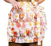 Goaste Egg Collecting Apron, 12 Deep Pockets Egg Holding Apron, Chicken Egg Gathering Aprons, Easter Eggs Baskets Holder for Hen Duck Goose Eggs, Adults, Housewife, Kitchen, Restaurant, Gift