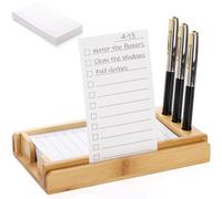 Goaste To Do List Planner with Bamboo Stand, Daily ToDo Checklist Notepad Organizer-100 Pieces Goal Cards, Productivity System Planners Notebook for School, Office Supplies