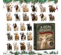 Goat Advent Calendars 2026, 2D 24 Days Funny Goat Ornaments | Goat Arrival Calendar With 24 Days 2D Flat Acrylic Funny Goat Ornaments, Count Down To Christmas Goat Figurines Decoration