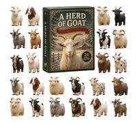 Goat Advent Calendars 2026, Cute Goat Ornaments Countdown Calendar | Goat Arrival Calendar With 24 Days 2D Flat Acrylic Funny Goat Ornaments, Count Down To Christmas Goat Figurines Decoration