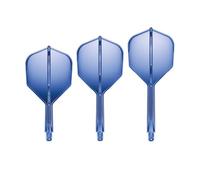 GOAT - Air Blue Clear No6 Flights Short, 3 Plastic Dart Flights