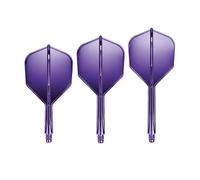 GOAT - Air Neon Purple No6 Short Dart Flights, 3 Plastic Flights with Shafts, Dart Accessories