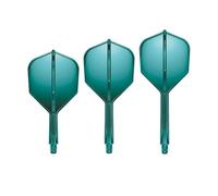 GOAT - Air Green No6 Medium Dart Flights, 3 Plastic Flights with Shafts, Dart Accessories
