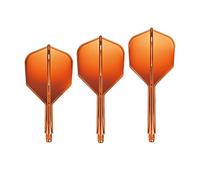 GOAT - Air Neon Orange No6 Short Dart Flights, 3 Plastic Flights with Shafts, Dart Accessories