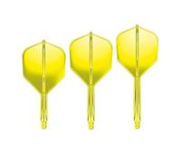 GOAT - Air Neon Yellow No6 Short Dart Flights, 3 Plastic Flights with Shafts, Dart Accessories