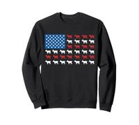 Goat American Flag Patriotic 4th Of July Animal Lover Sweatshirt