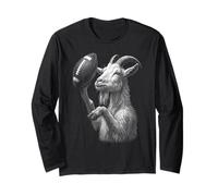 Goat American Football Sports Animal Lover Long Sleeve T-Shirt