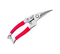 Goat and Horse Hoof Trimmers and Farrier Shears - Multi-Purpose Tool for Trimming Hooves, Cutting Wire and Pipe on Livestock (silver-Red-2pack)