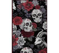 Goat and Sugar Skull Floral Journal: Composition Notebook with Skulls, Roses, and Goats
