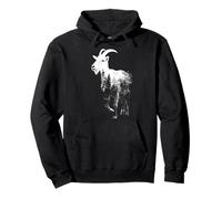 Goat Animal Lover Wildlife Forest Mountains Graphic Pullover Hoodie