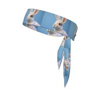 Goat-Antelope Sweat-Absorbing Sports Headband, Non-Slip and Adjustable, Running, Basketball, Yoga Sports Headband