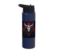 Goat Antichrist Satanism Devil Seal Goth Occult Satan Stainless Steel Insulated Water Bottle