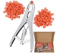 Goat Banding Kit - Stainless Steel Bander, 200 Castrator Rings, Balloon Expander Pliers - Complete Livestock Castration Solution