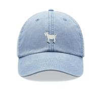 Goat Body White Baseball Cap Vintage Washed Unisex Dad Hat Adjustable Greatest of All Time G.O.A.T