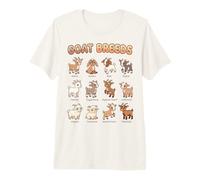 Goat Breeds for Kids Farm Animals Learning Chart Premium T-Shirt