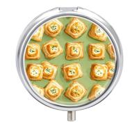 Goat Cheese Puff Pill Case 3 Compartment Pillbox