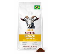 GOAT COFFEE Brazil Cerrado Ground Coffee 1kg - Medium Roast - 100% Arabica Single Origin - Smooth Caramel & Nutty Profile - Perfect for French Press, Filter & AeroPress - Freshly Roasted in the UK