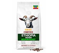 GOAT Coffee Ethiopia Sidamo Medium Roast Coffee Beans, Single Origin 100% Arabica Whole Beans, Berries & Citrus Notes, 1kg, Ideal for Espresso Machines, Filter, Aeropress, Cafetière, All Machines