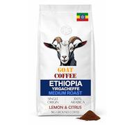 Goat Coffee Ethiopia Yirgacheffe Ground Coffee, Medium Roast, Single Origin, 100% Arabica, Lemon & Citrus, 1kg