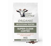 Goat Coffee Super Clean Coffee Beans 1kg - Mycotoxin-Free, Mold-Free & Lab-Tested - Smooth Low Acid Whole Bean Coffee - High Antioxidant Roast