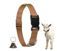 Goat Collar,Adjustable Nylon Collar with Bell | Clear Sound Quick-Release Buckle Pet Accessories for Small Animal Cow Sheep Livestock Neck Wear
