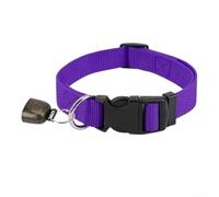 Goat Collar Weatherproof Canvas with Brass Bell for Small Farm Animals - Thickened Anti-Lost Halter Wear-Resistant 13.7-20.5 Inch(purple)
